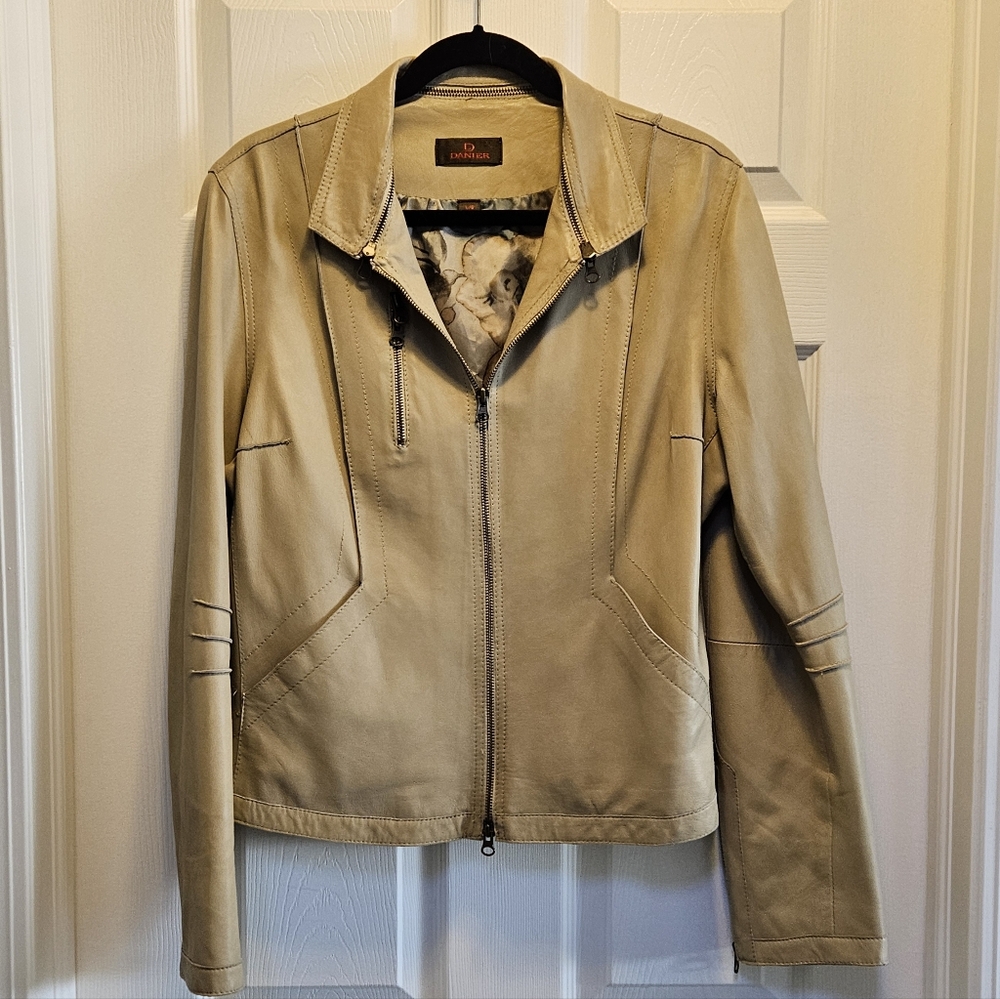 Danier Beige Leather Jacket